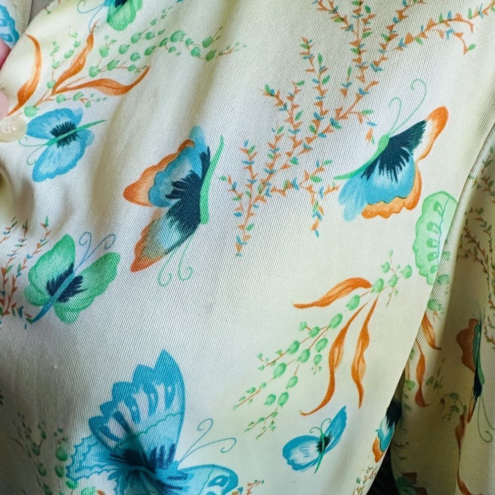 Y2K Style Retro Cottagecore Colorful Butterfly Button Up Shirt - Picture 10 of 10
